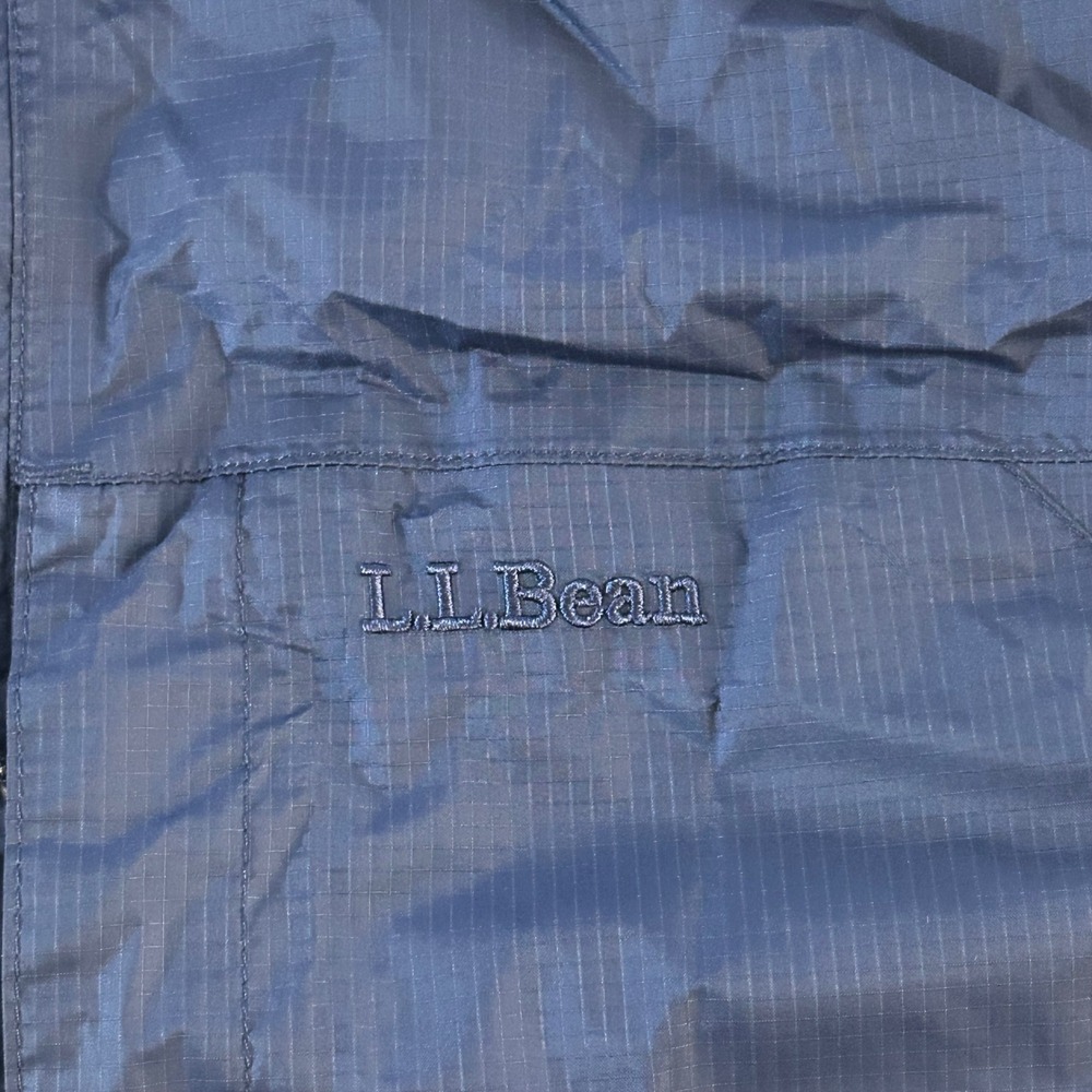 LL Bean Trail Model Rain Jacket‎ Mens Large Tall Blue Waterproof Hooded 268317 - Picture 4 of 12